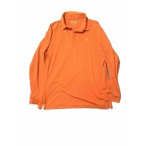 Men's Erodym Long Sleeve Golf Polo UPF 50+- Orange